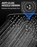 11.8" Rain Shower Head, Rectangular Rainfall Showerhead with 11" Stainless Steel Exension Arm