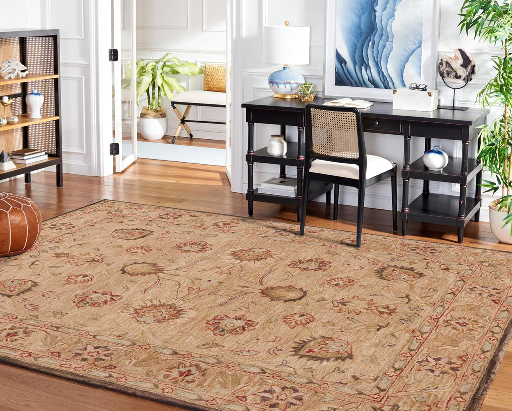 Anatolia Area Rug - 9' x 12', Beige & Beige, Handmade Traditional Oriental Wool