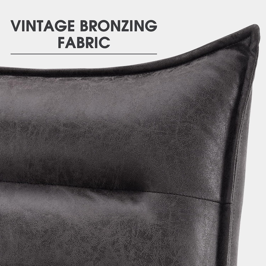 Wingback Accent Chair with Ottoman, Modern Bronzing Fabric Upholstered Club Chair for Small Space, Living Room 4400