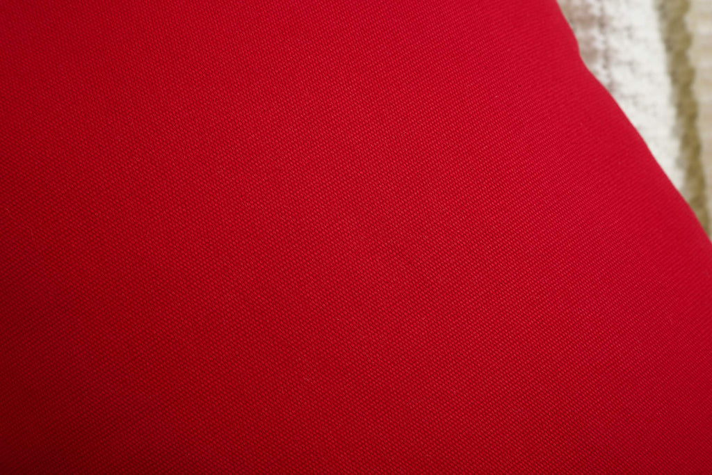 Handmade Decorative Solid 100% Cotton Canvas Throw Pillow Cover/Euro Pillowcase - (26" x26", Christmas Red, 1 Count