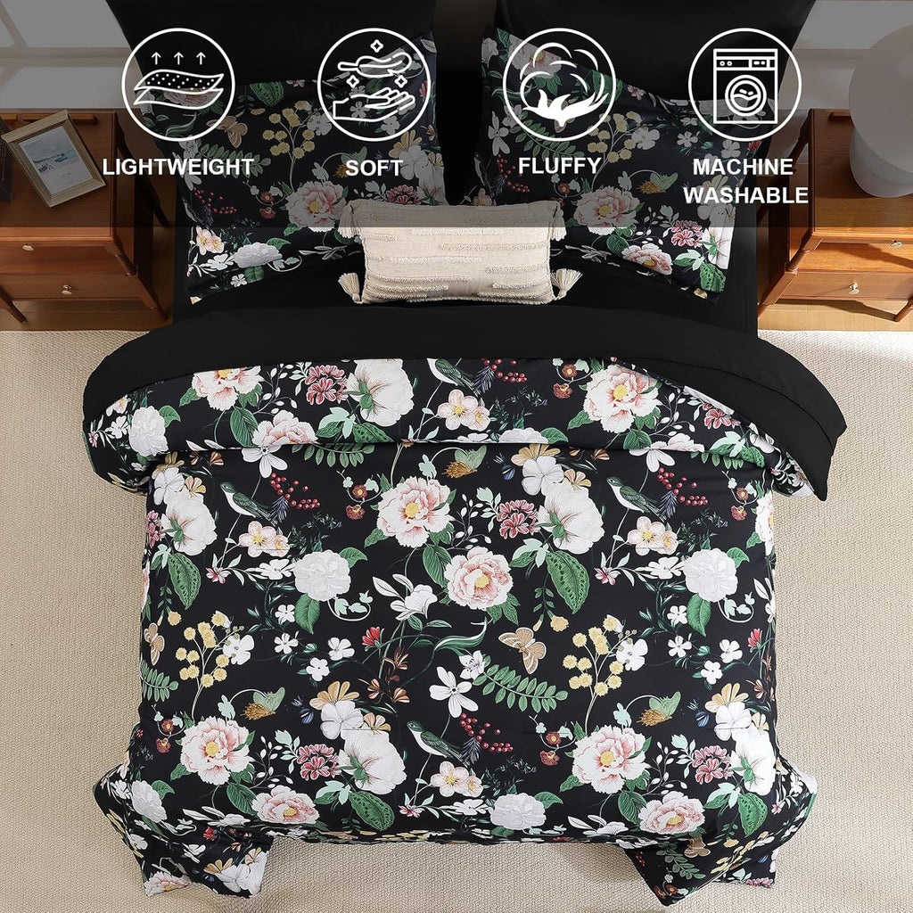 7Pieces Floral King Comforter Set