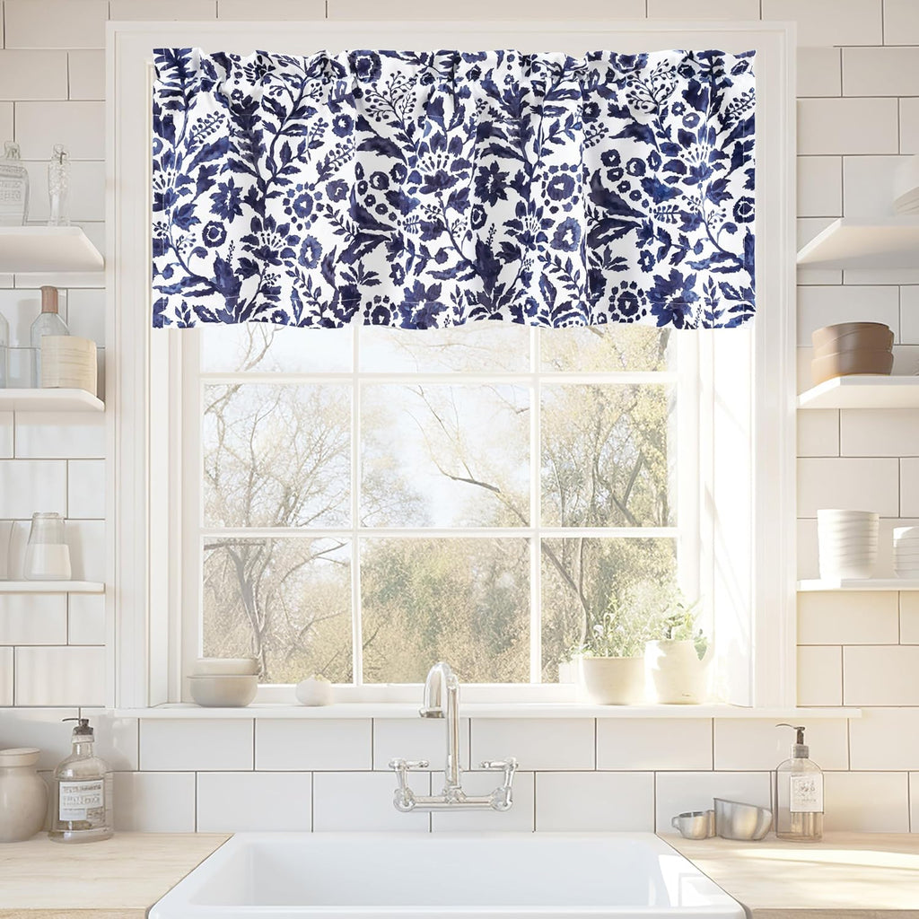 Julia Lined Valance Double Layer Thermal Insulated Room Darkening Blackout Valances 3 Inch Rod Pocket Window Valance
