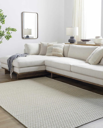 Amethyst Wool Living Room, Bedroom Area Rug - Striped Plain - Traditional Transitional Modern Minimalist Scandinavian