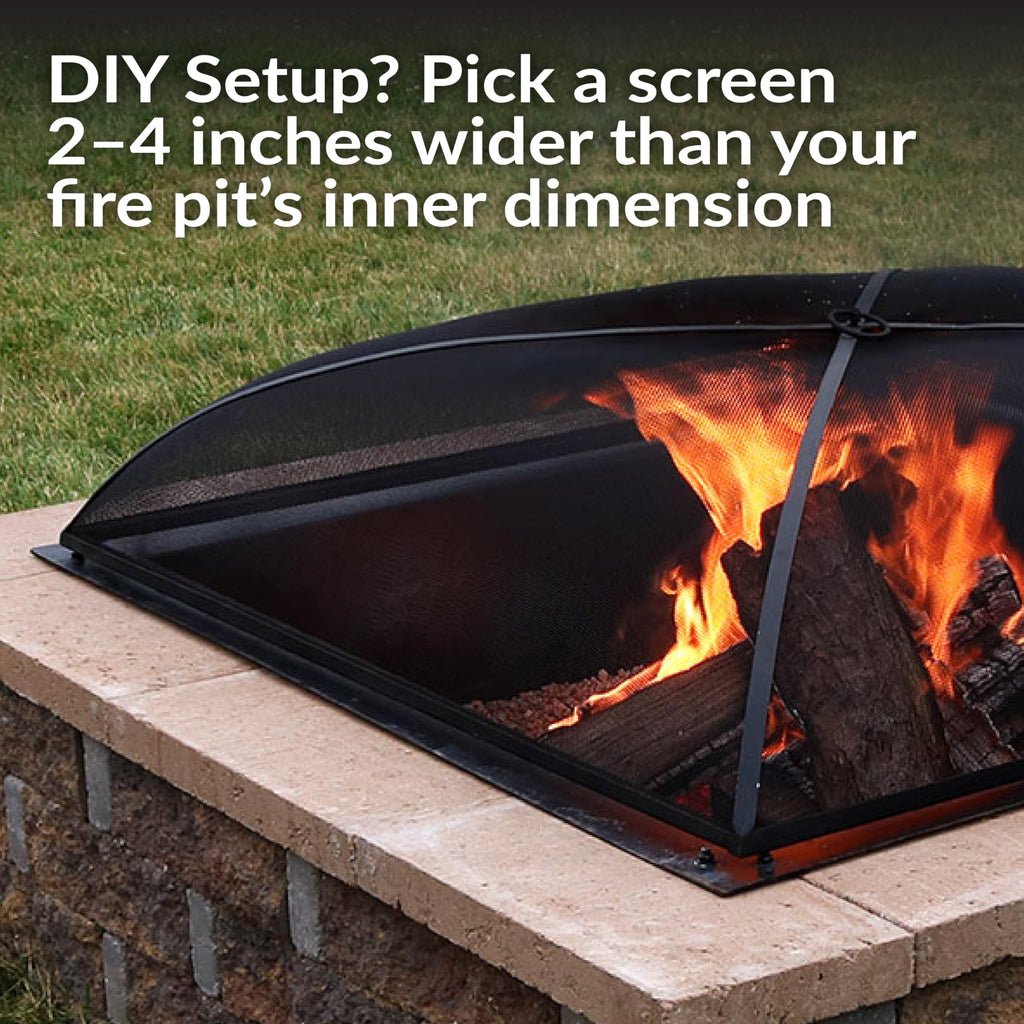 Heavy Duty Square Fire Pit Screen Cover, Assembly-Free, 24"