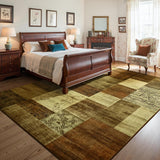 Tepook Modern Area Rug for Living Room, 6x9 Geometric Large Rugs for Bedroom