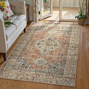 Oriental Washable Rug, 3x5 Rugs Living Room Entryway