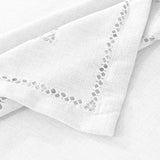 Hem Stitch Embroidered Vintage Design Tablecloth White 68" by 108" Oblong/Rectangle