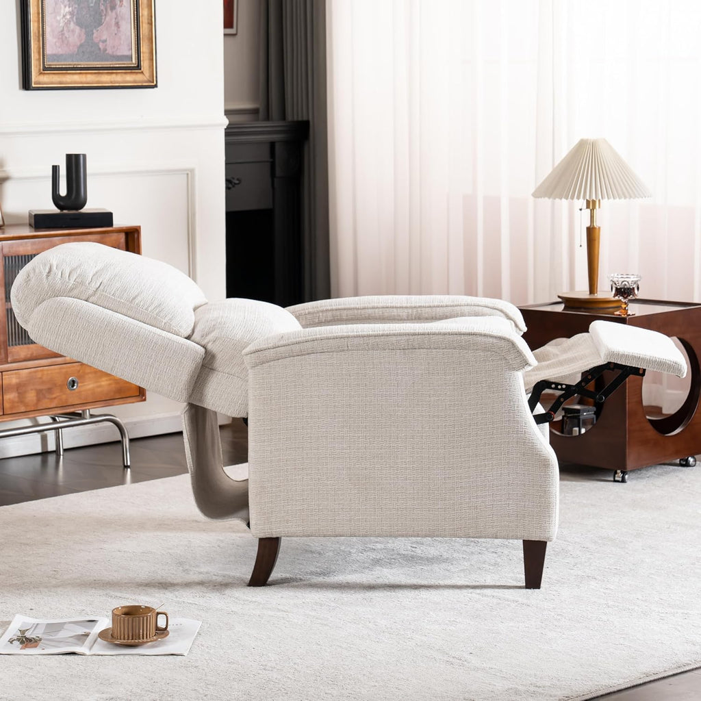 Recliner Chair, Fabric Recliner with Soft Armrest