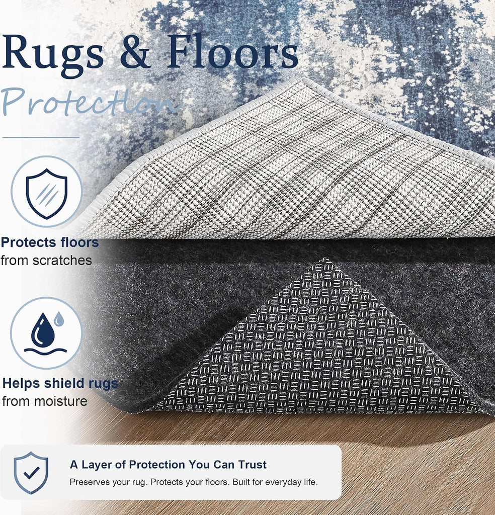 9x12 Non Slip Rug Pad Gripper Cushioned Carpet Pads - Set of 108