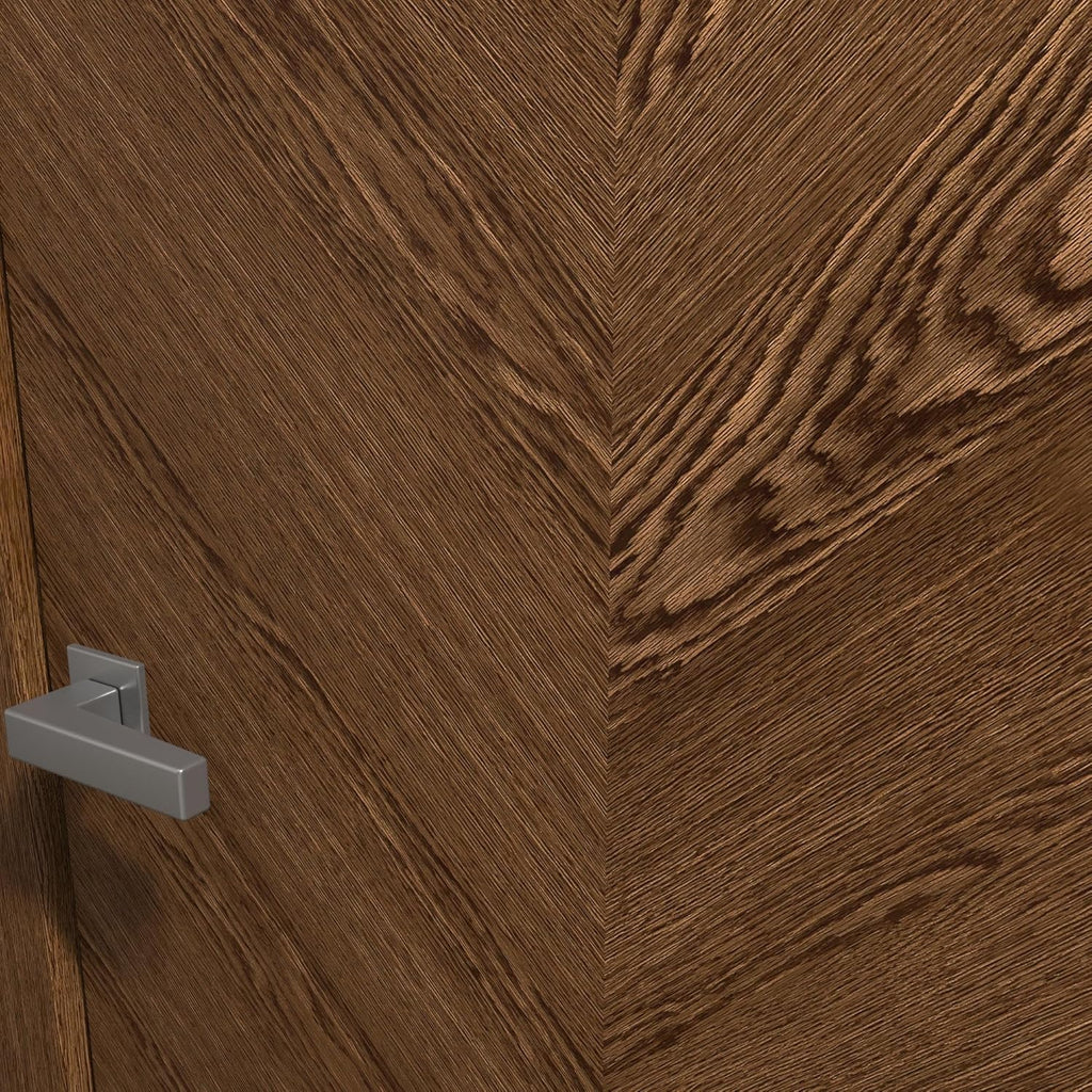Interior Modern Barn Door 32 x 84 inches | Ego 5005 Cognac Oak | 6.6FT Rail Track Heavy Hardware Set