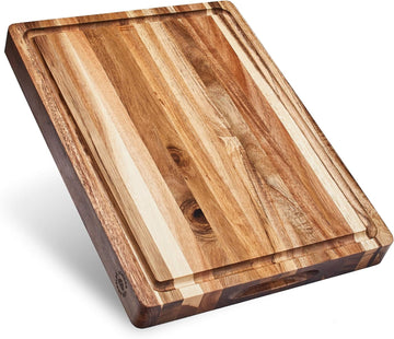 Winsome Acacia Wood Cutting Board | Acacia Edge Grain Cutting Board with Juice Groove & Sorting Compartment | Perfect