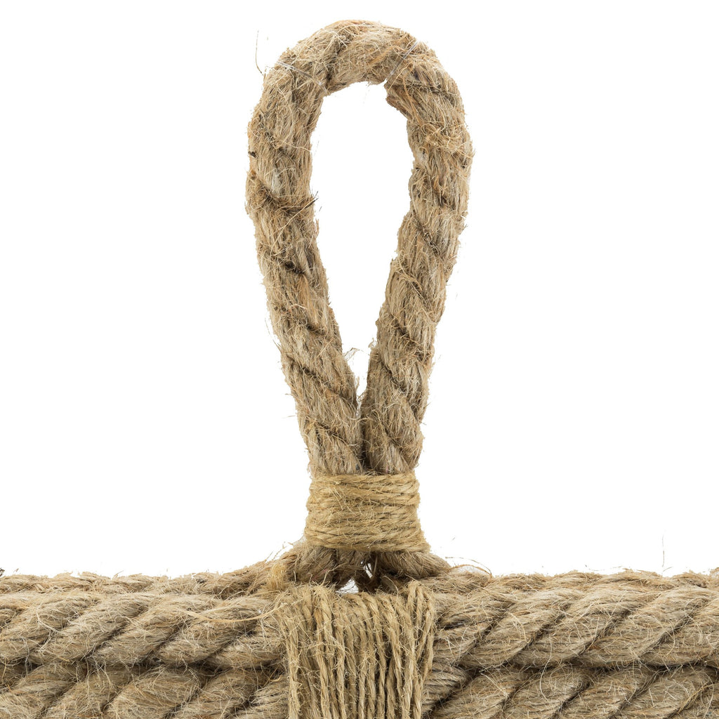 Small Square Rope Mirror for Wall, Light Weight, Rustic Decoration, Tan