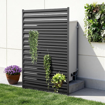 63" H x 38" W (1 Panel) Outdoor Privacy Screens, Air Conditioner Fence Metal Trash Can Privacy Fence Panels for