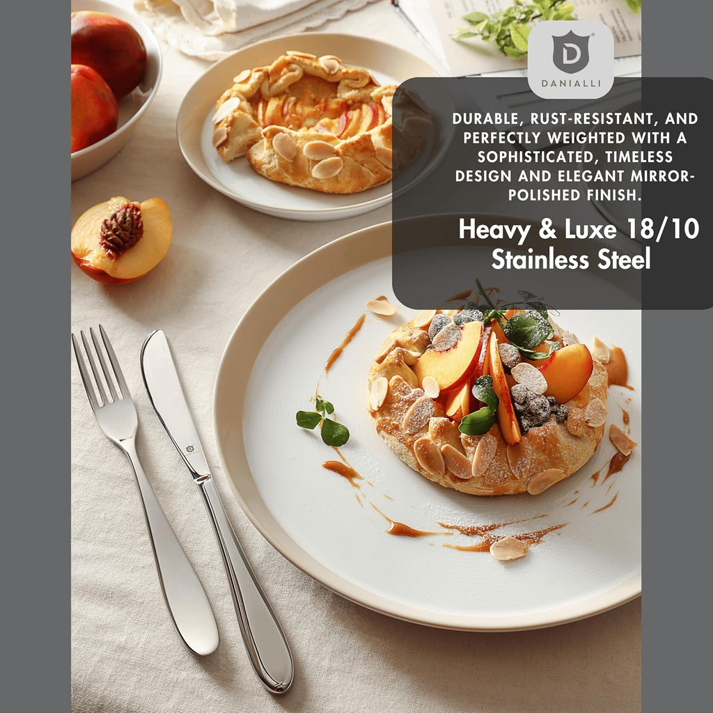 Silverware Set for 8 | 18/10 Stainless Steel Flatware Set | Mirror Finish, Heavy-Duty, Dishwasher Safe
