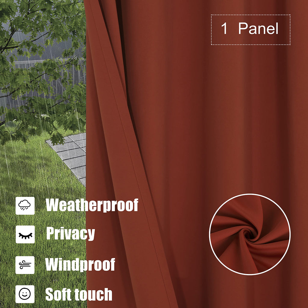 Waterproof Outdoor Patio Curtains Thermal Insulated