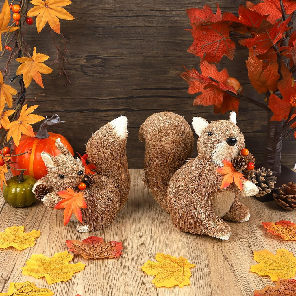 Fall Decorations Squirrels Table Decor - Set of 2
