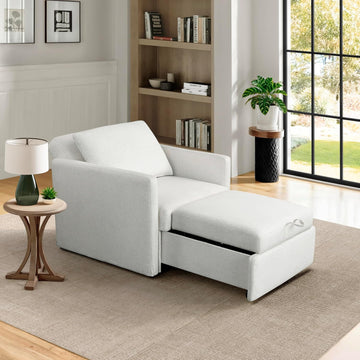 Bondi 36" Convertible Sleeper Chair, Cot-Size, Modern Farmhouse, Dream Coil Comfort, Fingerguard Pinch Point