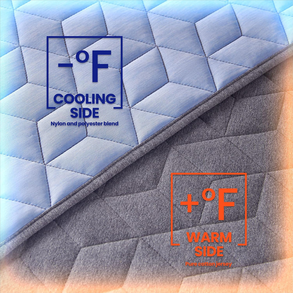 Cooling Blanket for Hot Sleepers Throw Size (50x60 inches), Dual-Sided Cool Summer Blanket Lightweight Portable for