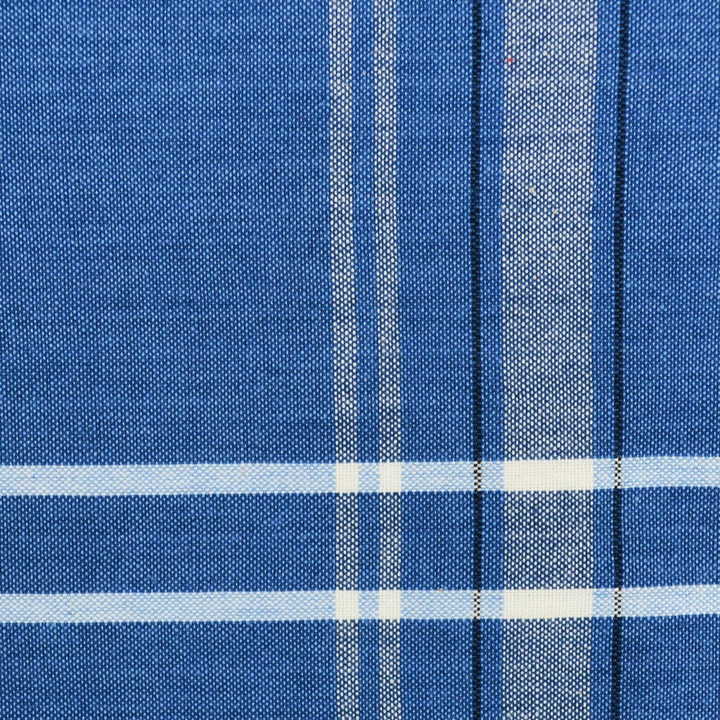 French Stripe Tabletop Collection Farmhouse Style Dining Table Linen Tablecloth, 60x84, Blue Chambra