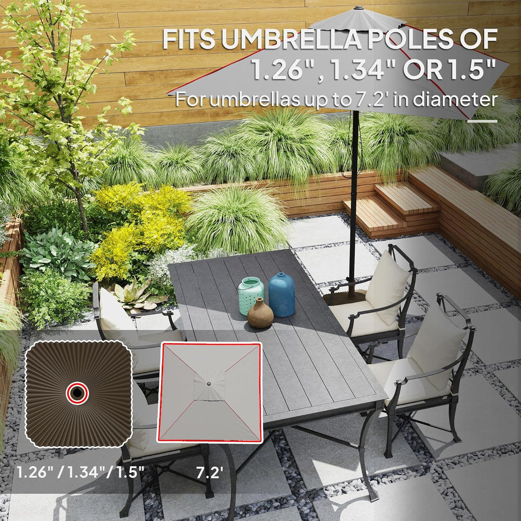 Square Patio Umbrella Base Holder, Heavy Duty Outdoor Umbrella Stand Base