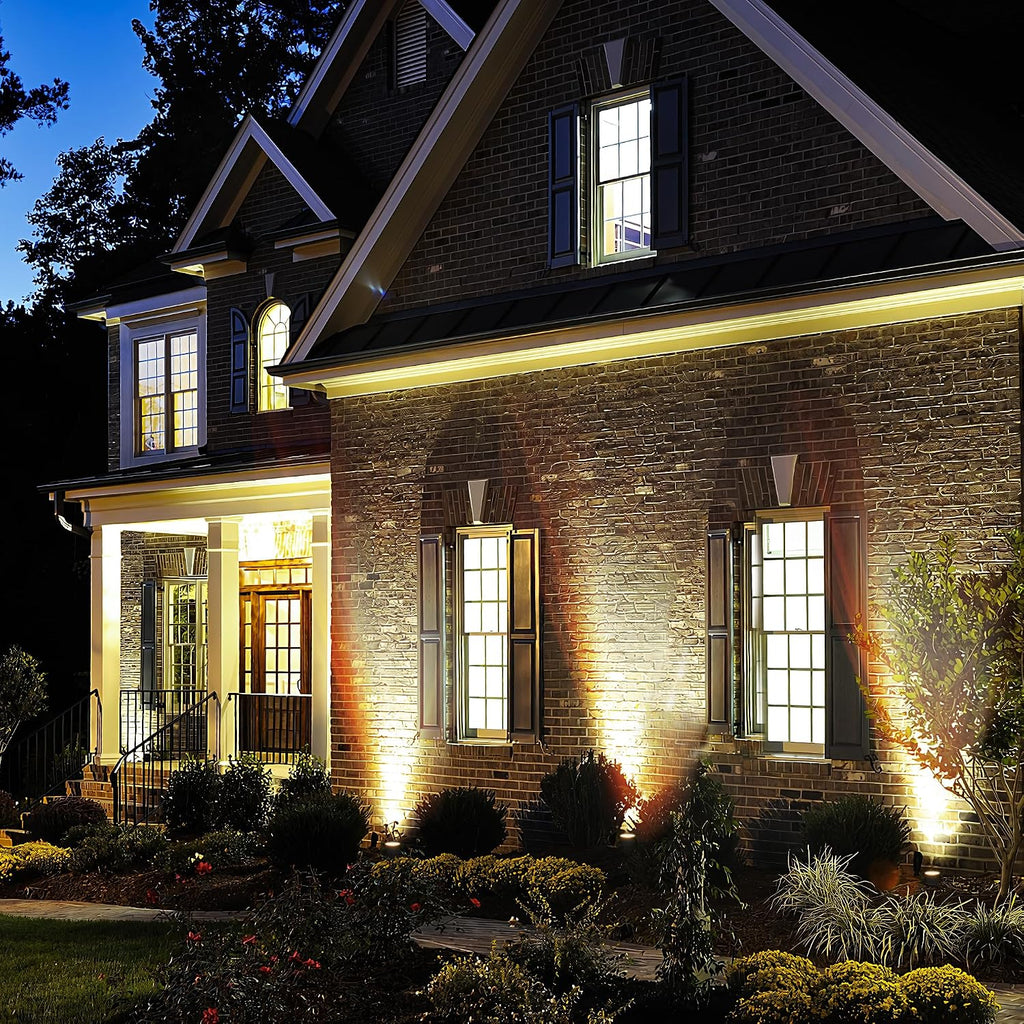 Outdoor Landscape lighting Low Voltage, 65.6FT Wired LED Spot light with Plug-in Transformer, IP65 Waterproof Outside