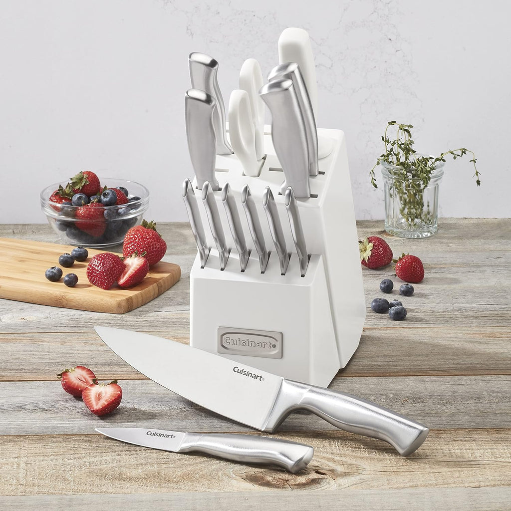 Professional Block Knife Set, 15pc Cutlery Knife Set with Steel Blades for Precise Cutting, Lightweight, Stainless