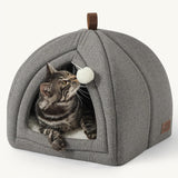 Cat Beds for Indoor Cats - 2 in 1 Cat Cave House Tent for Kittens and Small Pets with Removable Washable Cushioned