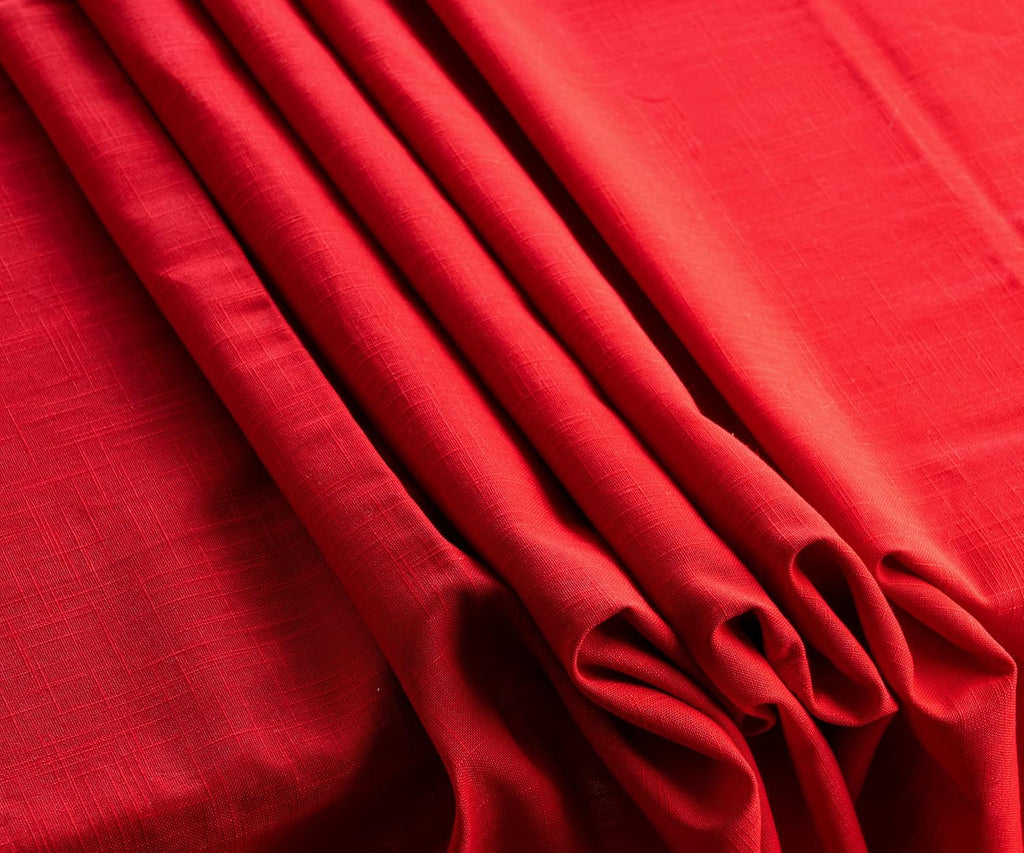 Red Round Tablecloth 60 inch, 100% Cotton, Hemstitch Tablecloths, Farmhouse Tablecloths, Wedding Out