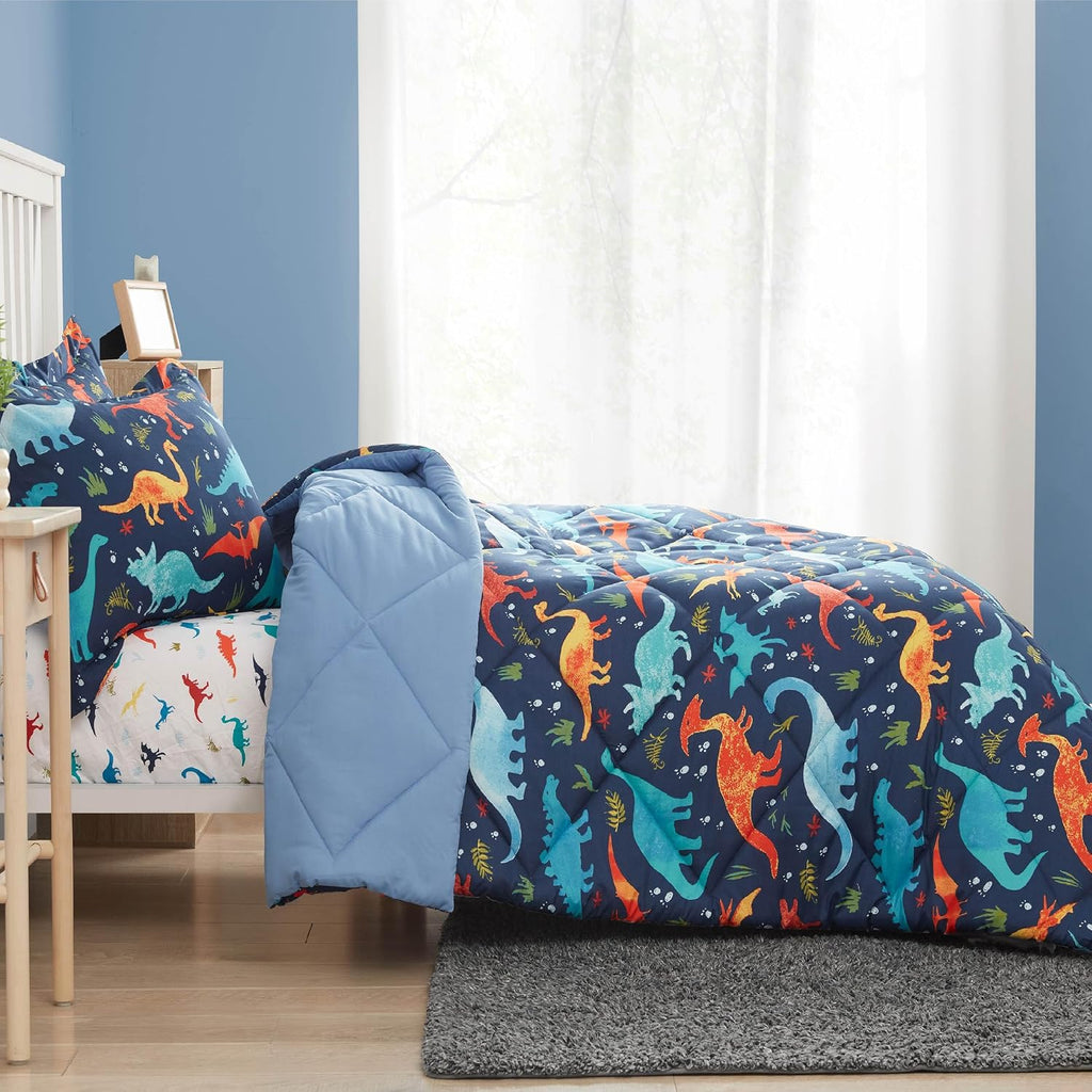 Dinosaur Kids Bedding Set for Boys, 2 Pieces Dinosaur Kids Comforter Sets for Boys, Super Soft Lightweight