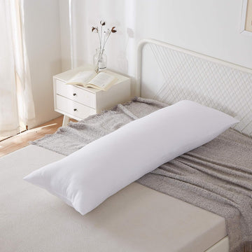 Fluffy Bed Sleeping Side Sleeper Body Pillow Insert, Extra-Long 20" x 72", White