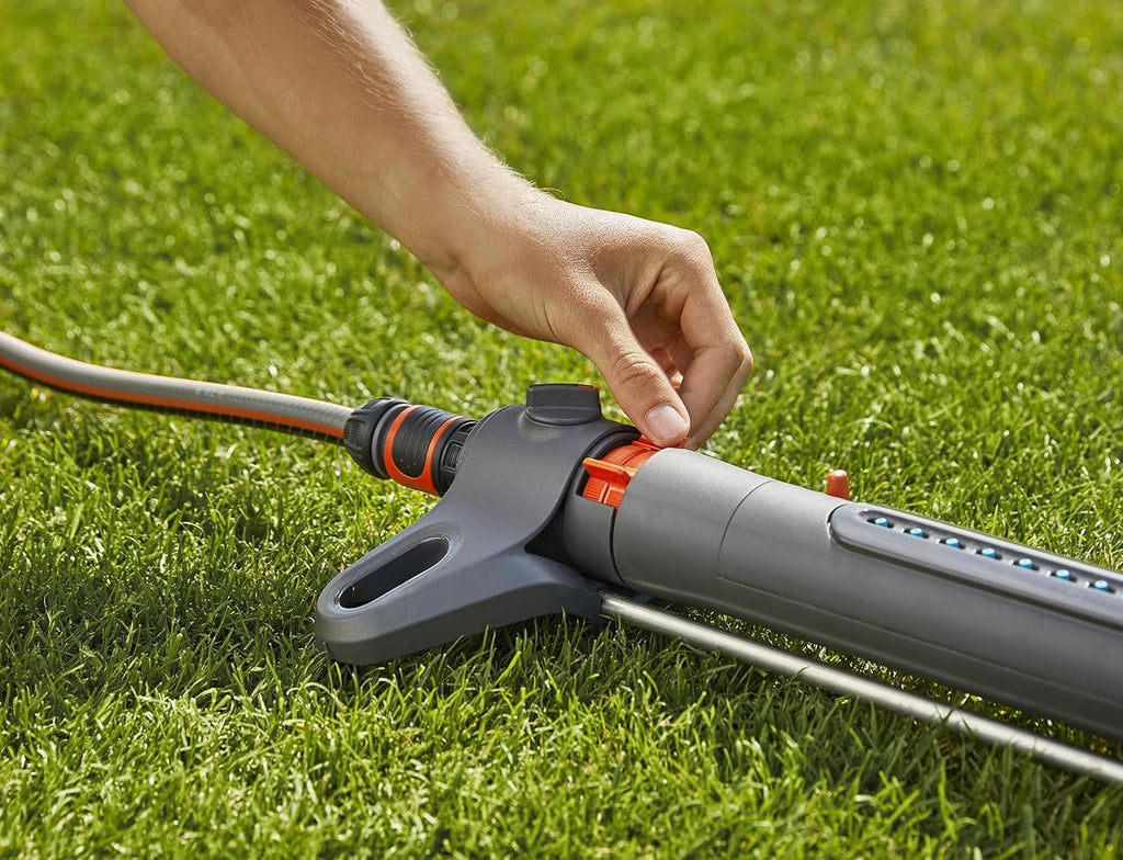AquaZoom S Rectangular oscillating Sprinkler: Sprinkler for Watering Areas of 9-150 m2, Range 3-15 m, Spread 3-10 m