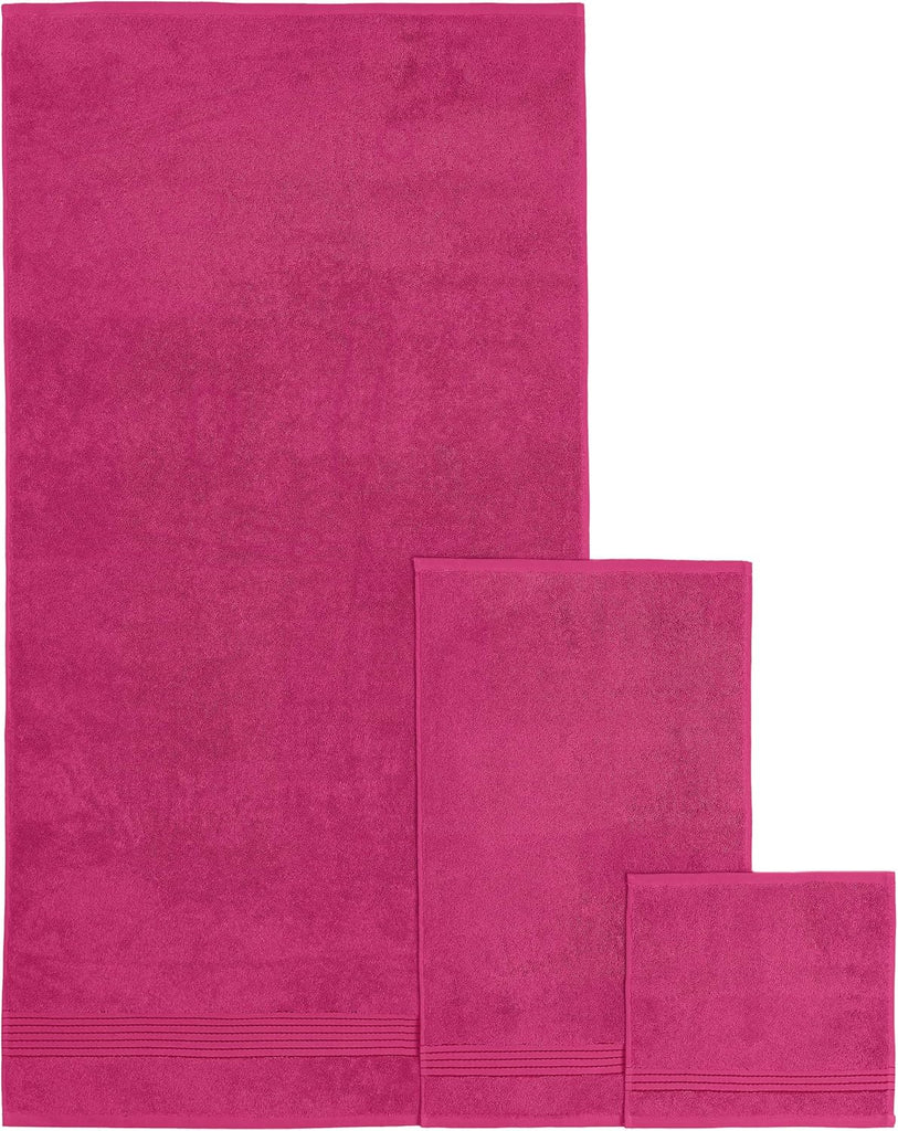 Premium Cotton 6-Piece Towel Set, Includes 2 Washcloths, 2 Hand Towels and 2 Bath Towels, 100% Turkish Cotton