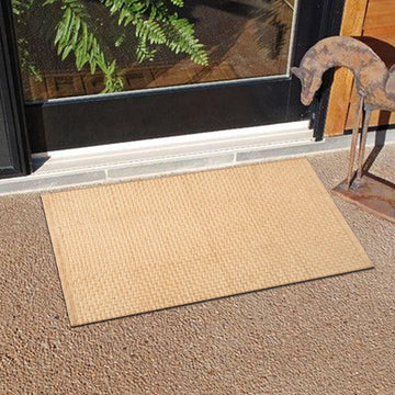 Lightnpro Hand Woven Jute Braided Rug 2x3 Feet Plain Weave - Natural Color, Reversible Boho Entry Ar