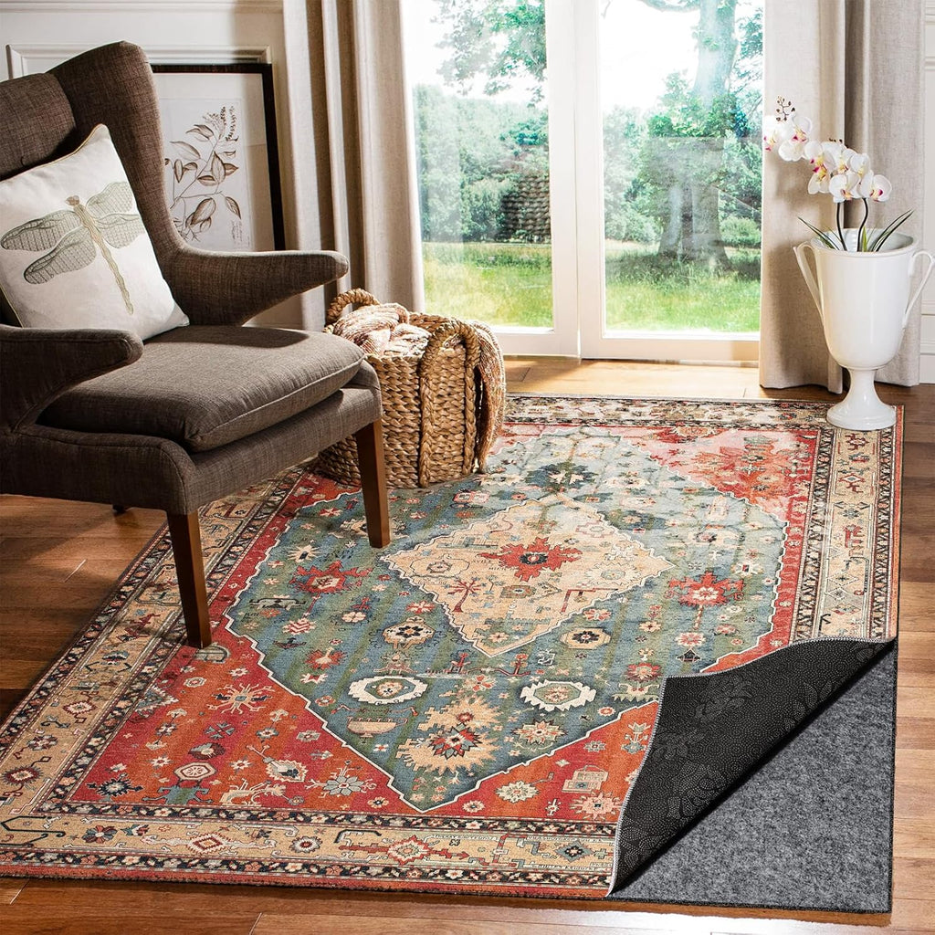 Waterproof Rug Pad, 9x12 Ft Under Area Rug Carpet Pad, Non Slip Rug Pads for All Floors and Hardwood Floors Finishes - Set of 108