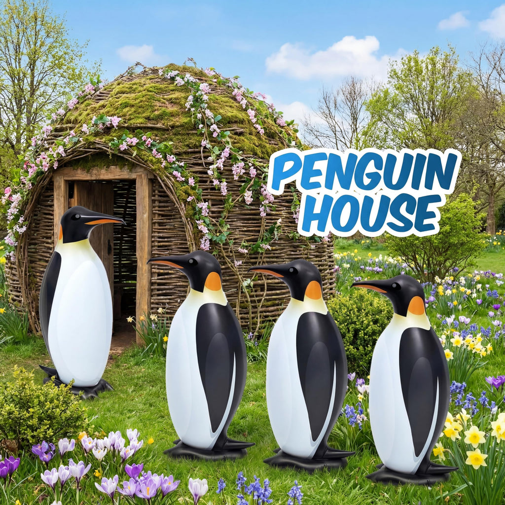 6 Pcs 20.5" Penguin Birthday Decorations, Inflatable Penguins