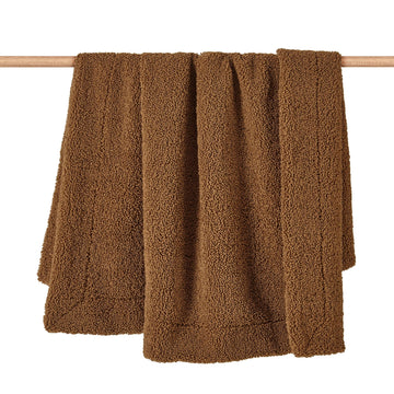 Teddy Umber 50x60 inch Boucle Throw Blanket