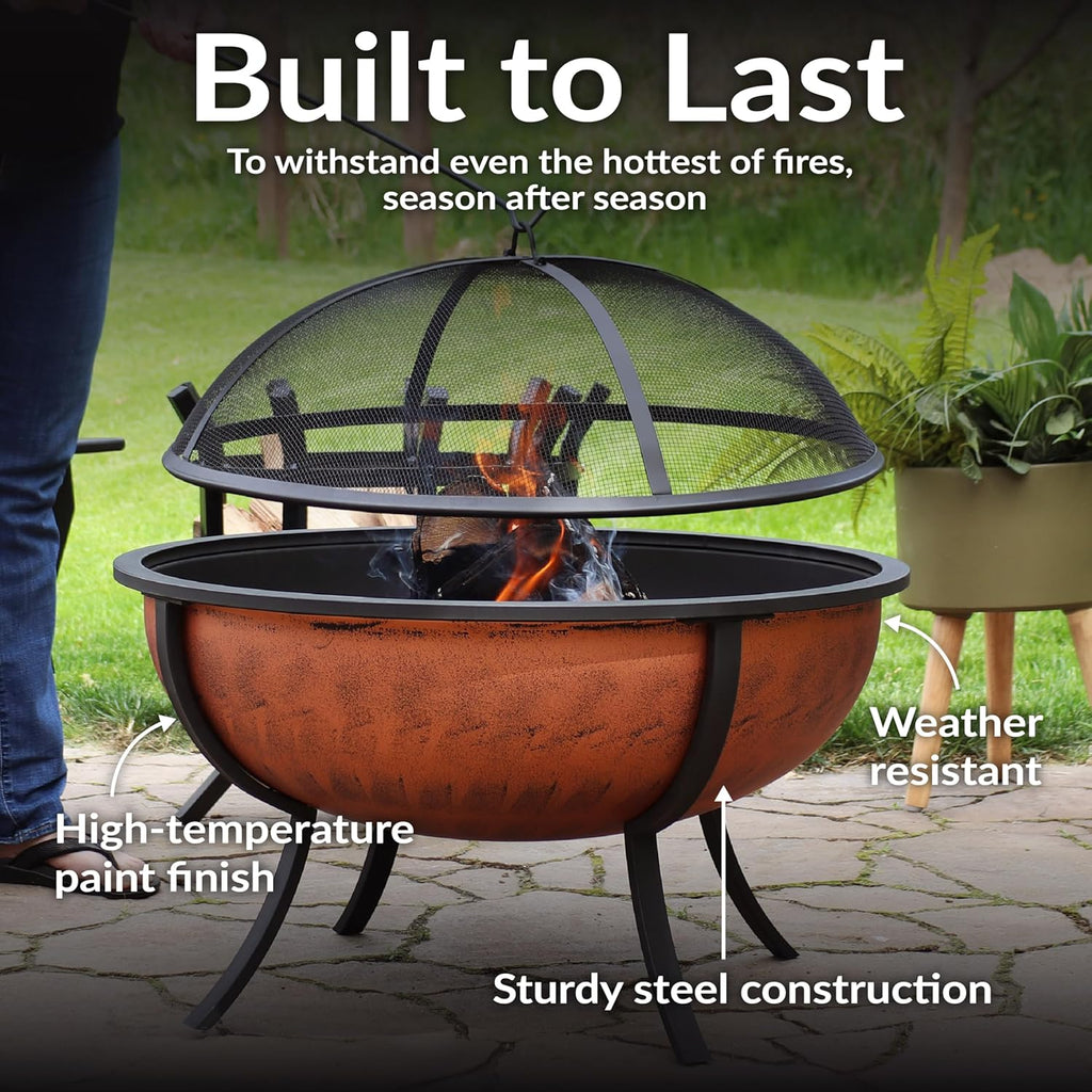 32-Inch Outdoor Wood-Burning Fire Pit