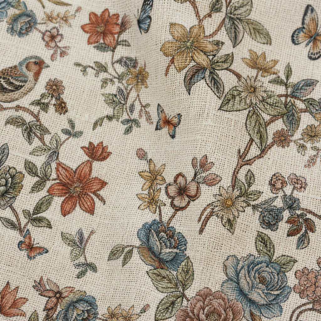 Linen Texture Tablecloth 60"×84" Rectange, Boho Rose Green