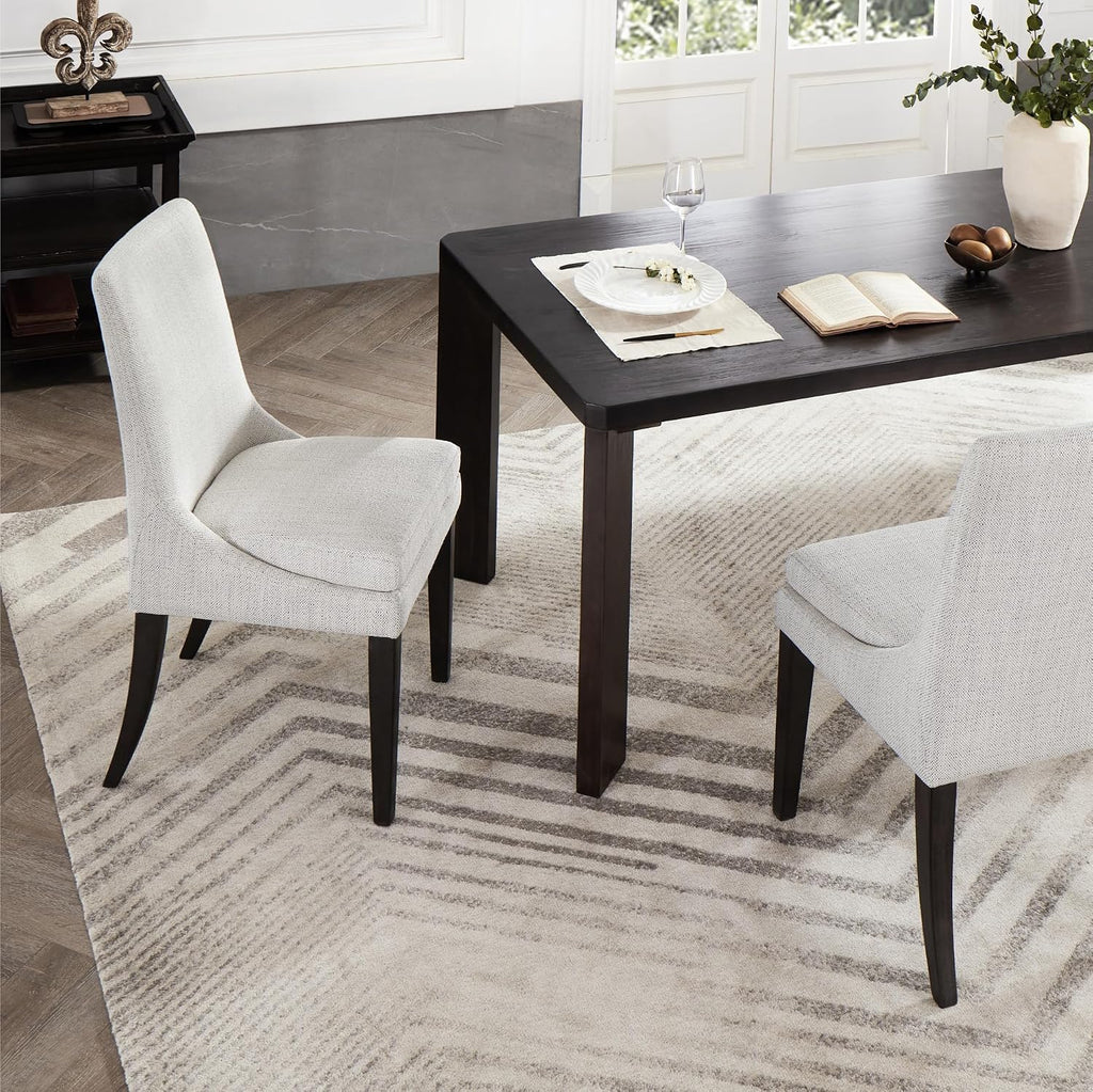Upholstered Dining Chairs Modern Sidechair Performance Fabric High Back Armlesschair for Diningroom Kitchen,Linen,Set