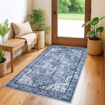 3x5 Washable Area Rug Non Slip Door Mat Indoor Bedside