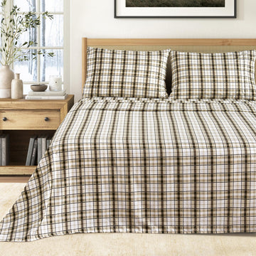 Printed Microfiber Sheet Set - 3-Piece Ultra-Soft, Brushed Bedding Sheets & Pillowcases - Wrinkle & Fade