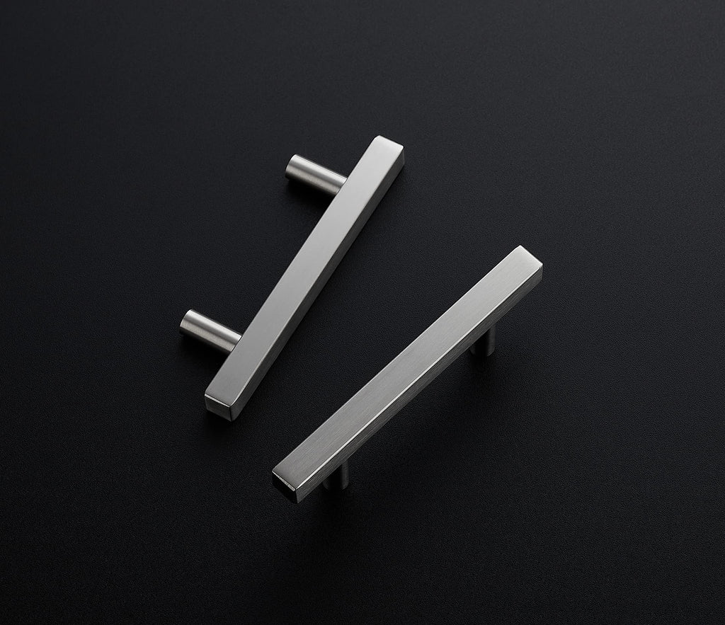 Brushed Nickel Cabinet Hardware Square Pulls, 3.75 Inch, 20 Pack