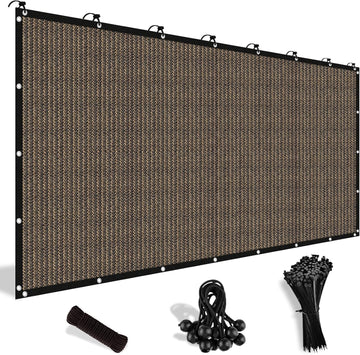 Customized Size 90% Sun Shade Cloth with Grommets, 10' X 12' Pergola Shade Cover Canopy, Mesh Tarp Sun Screens