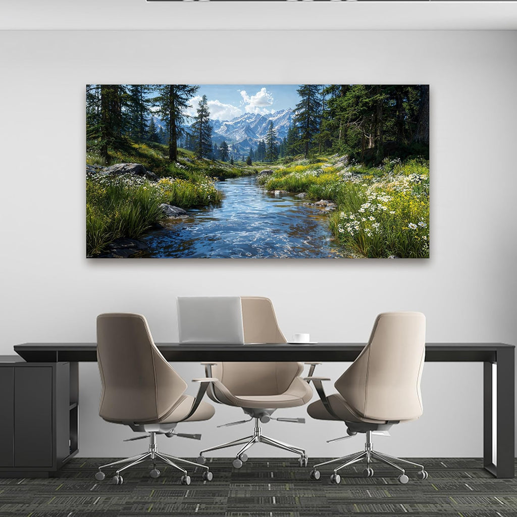Large Canvas Wall Art Decor Nature Landscape Wall Art Prints Artwork For Walls Green Botanical Wall Art Decorations