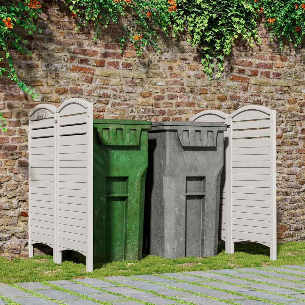 Outdoor Fence Privacy Panels,Resin Privacy Fence Panels for Outside,Air Conditioner/Trash Can/Pool Equipment