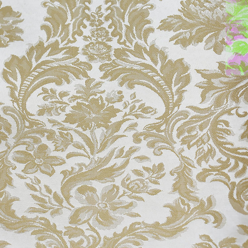 Miranda 70x144in Rectangle Tablecloth - Cotton Polyester Damask Table Cloth with Stain Resistant Jac