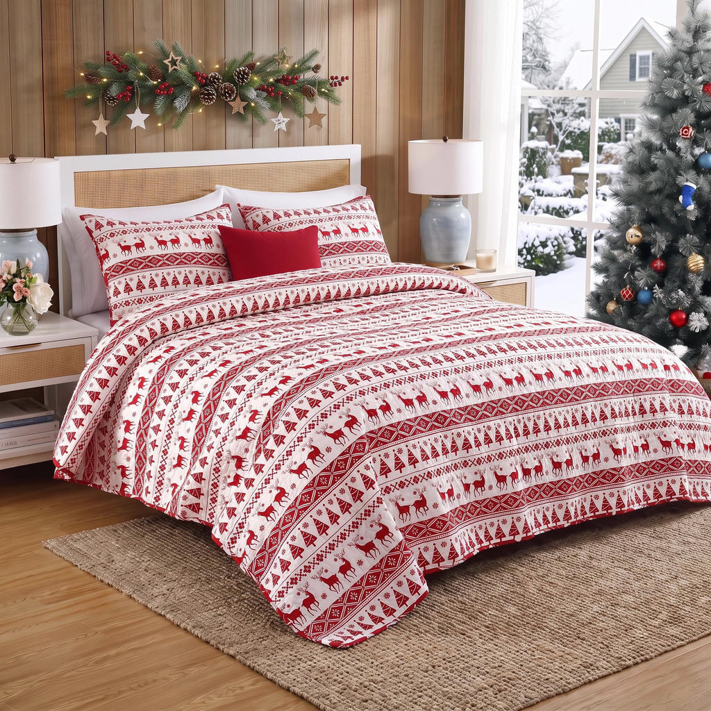 Christmas Quilt Set Queen Size