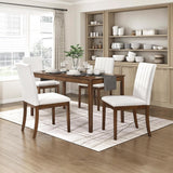 55.5" Dining Table for 4, Modern Rectangular Dining Room Table, Wood Dining Table, Modern Wood Table with Solid Wood