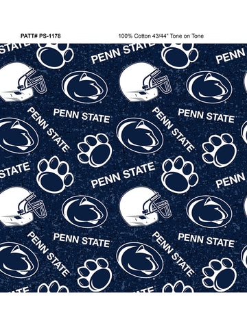 Penn State University Cotton Fabric with New Tone ON Tone Design Newest Pattern
