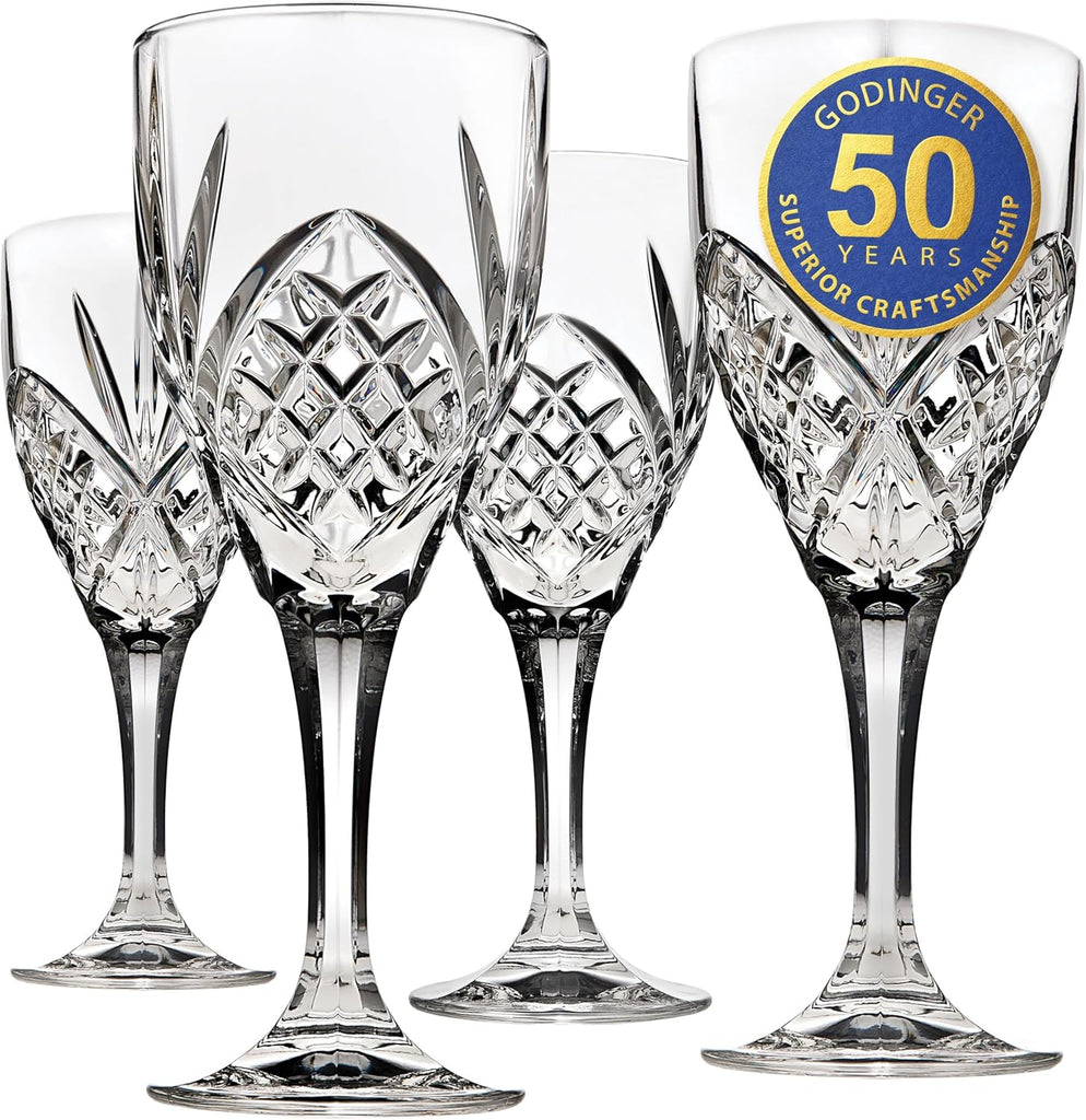 Dublin Wine Glasses, Stemmed Wine Glass Goblets, Stemmed Drinking Glasses, Glass Cups, Barware & Drinkware, 10oz Set